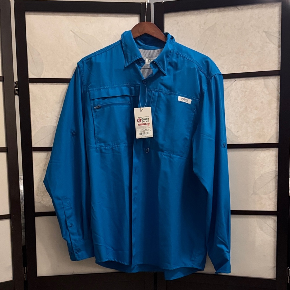 Guide Series Men's Vibrant Blue Buttoned Down Shirt